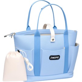 ZHMOPRO Large Canvas Tote Bag for Women With Pockets and Compartment,Black Womens Purse Handbags Totes Bags Work Laptop Book Gym Shoulder Travel Satchel Messenger for Nurse College Church Gift