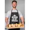 Print4U King Of The Grill BBQ Cooking Novelty Apron Black