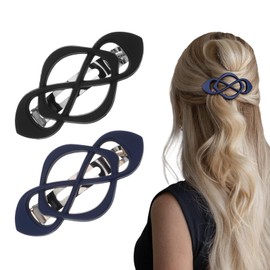 Ymapinc 2Pcs French Hair Barrettes Clip for Women - Vintage Snap Barrettes Gift for Elegant Women Accessories, Secure Hold Hairpins Clips for Thick and Thin Hair