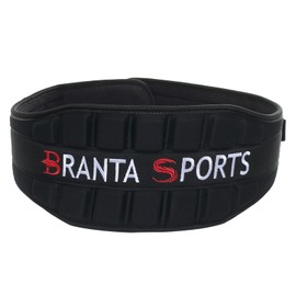 Weight Lifting Belt for Men - Neoprene Double Strength 6" Back Support Gym Training Belt - Powerlifting Workout Belt for Bodybuilding, Squats, Deadlifts, Fitness & Exercise (Black, M)