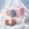 2x2 Inch Square Thermal Sticker Labels, Self-Adhesive Pink Square Direct