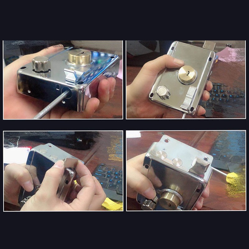 Exterior Gate Lock Stainless Steel Copper Lock Core Left Open