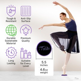 Premium Turning Boards for Dancers – Improve Pirouette Technique & Balance, Ideal Turn Board for Ballet, Dancing & Figure Ice Skating, Portable Spin Disc for Dance & Spinner Disk Training Equipment