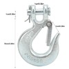 Clevis Hook, 1/4 Inch Fork Head Slip Hook with Safety
