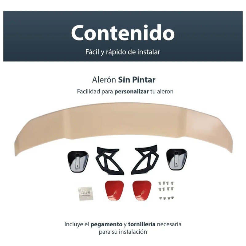 Aleron Para Pintar Super Deportivo Sedan Cola De Pato Sport
