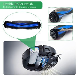 DianSung Accessory Set for Ecovacs Debot X8 Pro Omni / X8 Omni Vacuum Cleaner Replacement Parts, 2 Main Brushes, 4 Dust Bags, 4 Side Brushes, 4 Filters