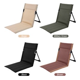 Outdoor Folding Beach Chair Camping Lightweight Single Chair Camping Portable Leisure Chair Travel Integrated Backrest Chair