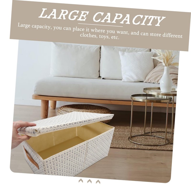 NOLITOY Reusable Folding Storage Box Shaped Clothes Organizer Lid Compact