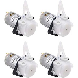 INTLLAB INTLLAB 4pcs/Pack 12V DC DIY Peristaltic Liquid Pump Dosing Pump for Aquarium Lab Analytical, Flow Rate 5~100 mL/min