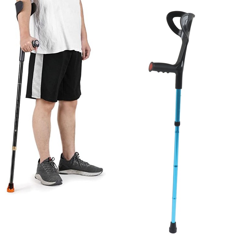 Foldable Walking Cane Stick Evenly Distributed Weight Forearm Folding Adjusting