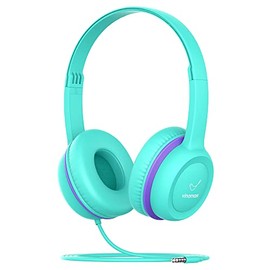 Kids Headphones, Ear Headphones for Kids, Wired Headphones with Safe Volume Limiter 85dB, Adjustable and Flexible for Kids, Boys, Girls,Suit for School Classroom Students Teens Children
