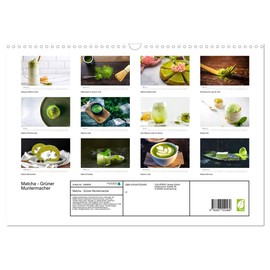 Matcha - Grüner Muntermacher (Wandkalender 2026 DIN A3 quer), CALVENDO Monatskalender: Traditionelles Getränk aus Japan. (CALVENDO Lifestyle)