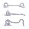 bociloy 4Pcs 3 Inch Hook and Eye Latch, White Stainless