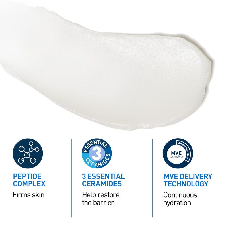 CeraVe Skin Renewing Night Cream, Niacinamide, Peptide Complex, and Hyaluronic