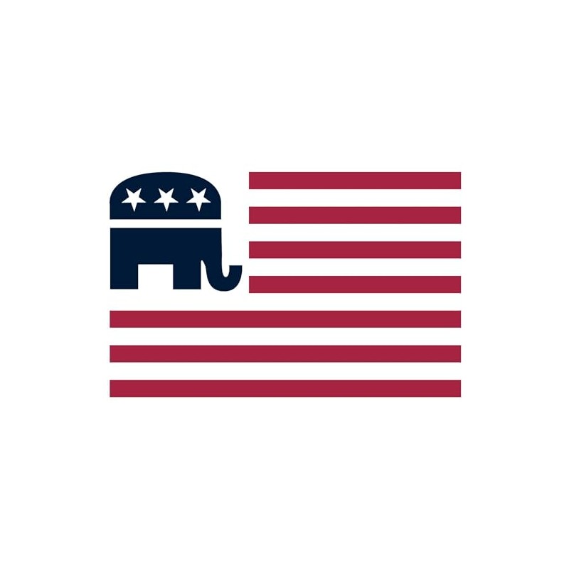 CafePress GOP Flag Rectangle Sticker Rectangle Bumper Sticker Car Decal