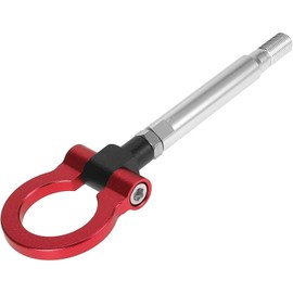 MACHSWON Front Bumper Trailer Ring Eye Towing Tow Hook Screw Aluminum Alloy Red for Subaru Impreza WRX BRZ