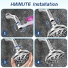 High Pressure Shower Head with 10-Setting Modes, 360° Adjustable Metal