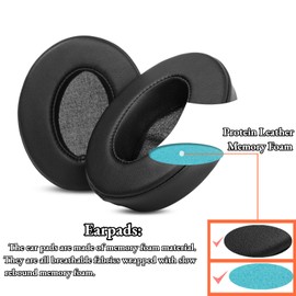 H12 IPO Headset-YunYiYi Ear Pads Ear Cushions Compatible with Mpow H12 IPO BH427A/ H17 BH381A Headphones Replacement Earpads Upgrade Padding