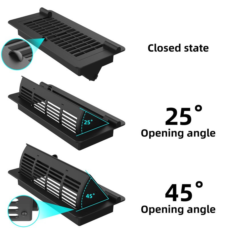 2-in-1 Vent Deflectors & Floor Vent Covers, Adjustable Floor Register