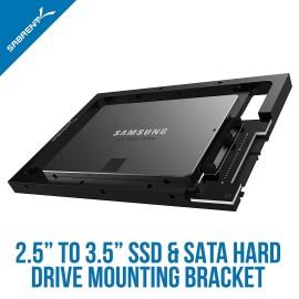 SABRENT 2.5 Inch HDD SSD to 3.5 Inch Mounting Bracket for SATA Drives Aluminum Frame