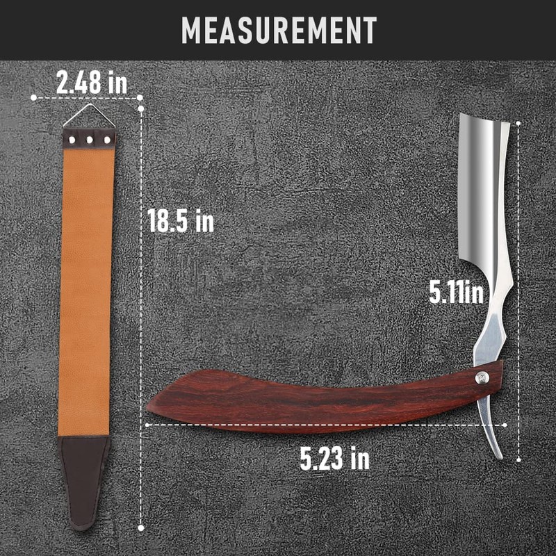 Straight Razor With Strope - Professional Straight Edge Barber Premium