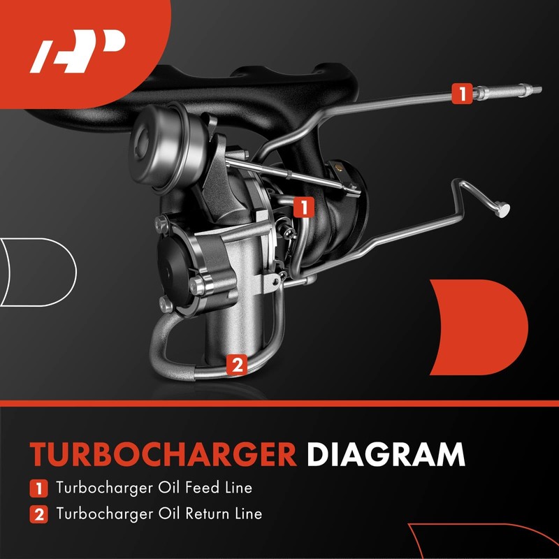 A-Premium Turbocharger Oil Line Compatible with Ford Explorer 2016 2017