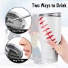 Joyclub 30oz Baseball Tumbler Stainless Steel Double Wall Vacuum Insulated