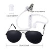 Twdrer 2-Piece Spy Agent Costume Set with Earpiece & Sunglasses,