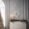 com-four® Door and Table Wreath for Christmas, White Advent Wreath