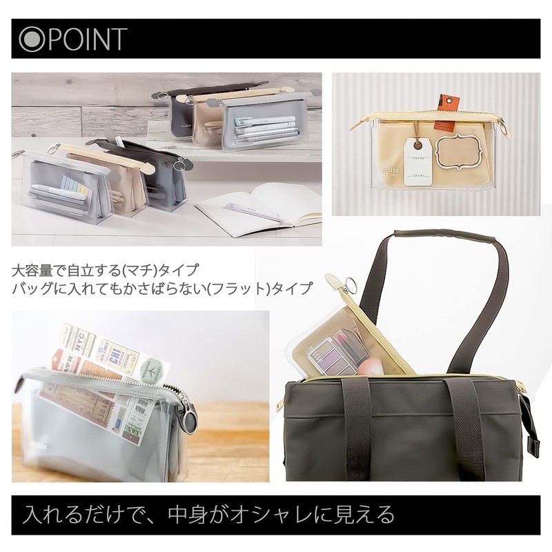 Sunstar Stationery S2312760 Pencil Case, Clear Pouch, Mitte, Flat, Light