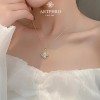 Artphro Trébol Giratorio Collars Y Cadena Dorados Mujer