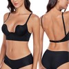 Curyon Women's Backless Deep Plunge Bra U Neckline Push Up