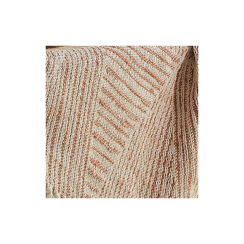 Appletree - Terracotta Geometric Throw/Blanket (180 x 130cm) - 100%