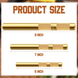 3 Pcs Brass Drift Punch Set, 3/4, 1/2, 3/8 Inch, 25075 25076 25077 Brass Punch Kit