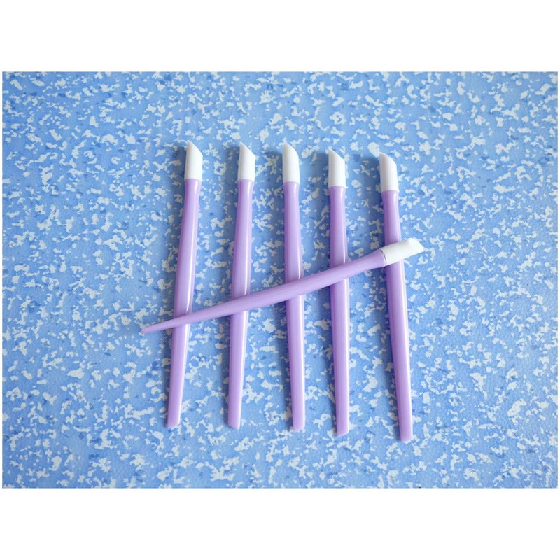 24 Pcs Rubber Nail Cuticle Pusher Plastic Handle Rubber Tipped