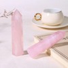 QINJIEJIE Large Rose Quartz Crystals Tower 4 Inch Healing Stone