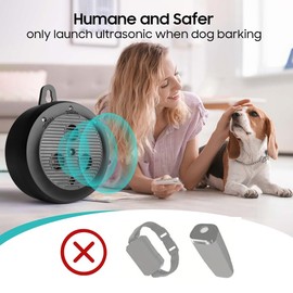 Babluble Anti Barking Device, Ultrasonic Dog Barking Silencer with 3 Modes, Dog Bark Deterrent Devices, Rechargeable Dog Barking Control Devices, Pet & Human Friendly (Black)