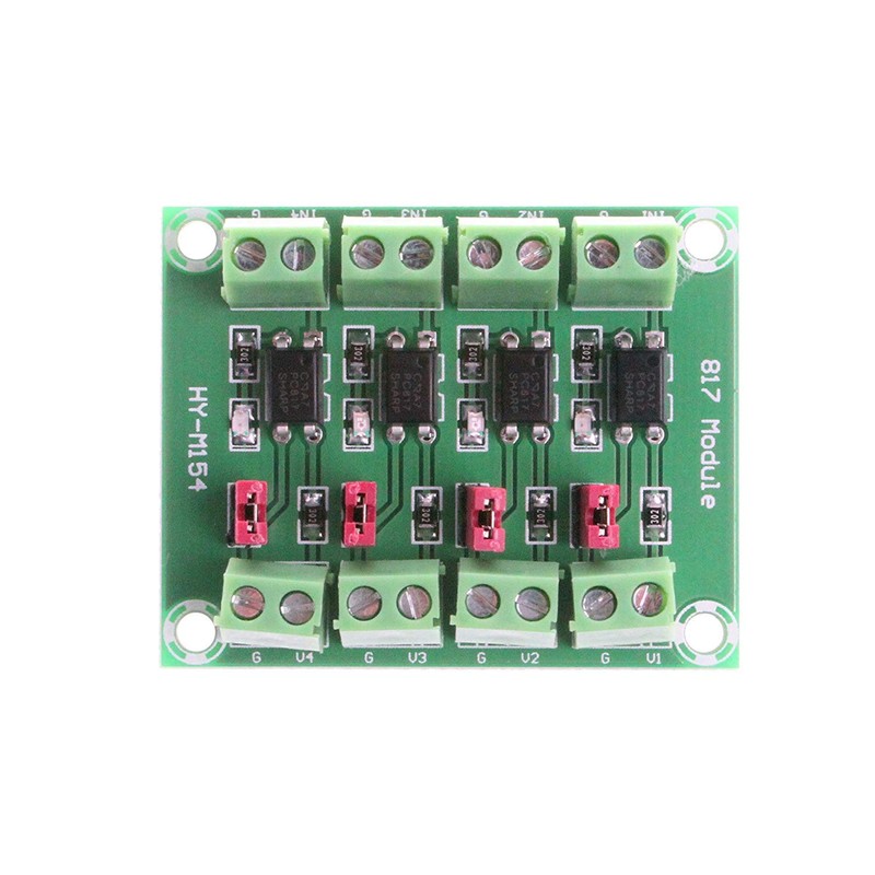 DollaTek PC817 4-Channel Optocoupler Isolation Board Voltage Converter Adapter Module