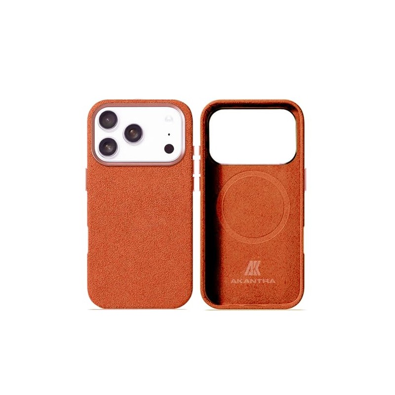 AKANTRA Italy Alcantara Case for iPhone17 Series,Handmade Fully-Wrapped Synthetic Suede