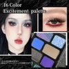LIANGNISHI 16 Colors Full Glitter Eyeshadow Palette, Pearlized Diamonds, Multi