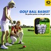 IOOBLBEI Stainless Metal Golf Ball Basket, Golf Ball Bucket with