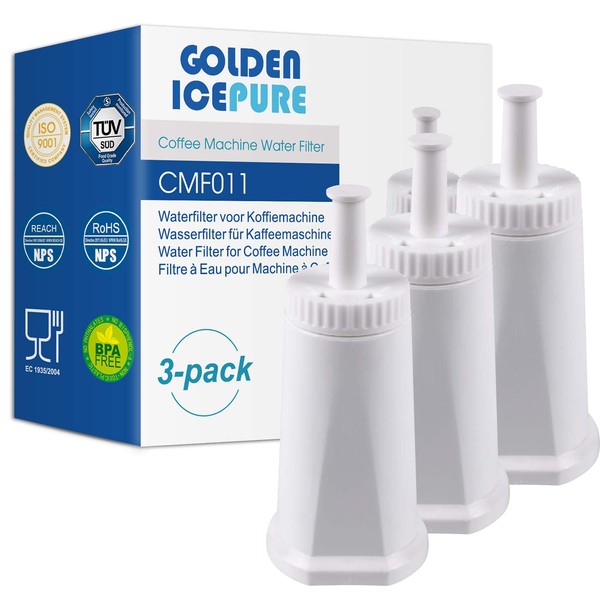 NSF & IAPMO Certified Water Filters for Coffee Machines Replacement for SES008WHT0NEU1 BES008 ClaroSwiss Water Filter 3 Pieces from GOLDEN ICEPURE