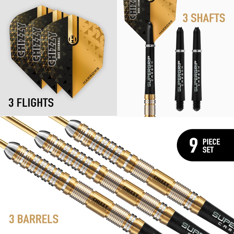 Harrows Chizzy 90% "Series 2" Tungsten Steel Tip Darts Set