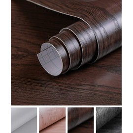 Oxdigi Brown Wood Contact Paper 24 x 196 inches Decorative Self Adhesive Wallpaper for Shelf Liners, Cabinets, Countertops, Closet, Drawer, Table Removable Waterproof Peel and Stick