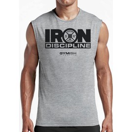 Gymish Lifestyle Iron Discipline Gym Workout Tank Top for Men Motivational Tank (XXL, Iron Discipline Muscle Tank Top)