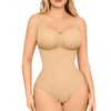 FeelinGirl Seamless Covered Bust Jumpsuit Thong Bodysuit Fit Comfort Slimming
