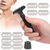 Men Manual Razor Blade Base Set Adjustable Brass Double Edge