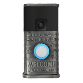 Multilingual Welcome Video Doorbell Cover (Compatible with Ring Battery Doorbell - 2024 Release) (Antique Pewter)