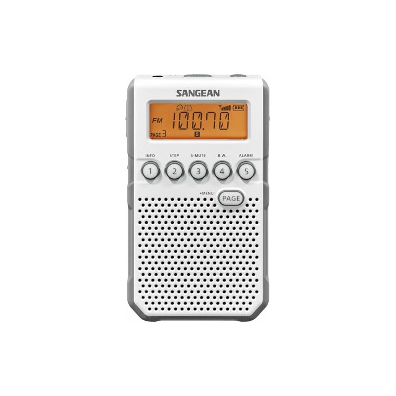 Sangean DT800 Pocket Radio, White
