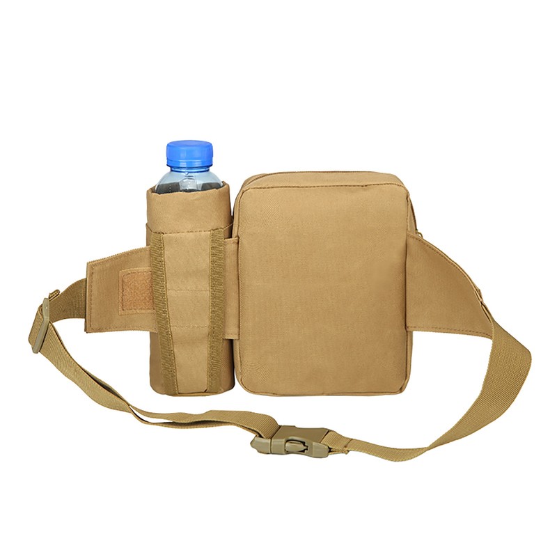 Unisex Waist Bag Bottle Pocket Waterproof Wearproof Lightweight Large Capacity
